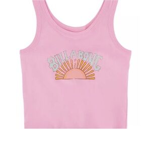 BILLABONG Girl’s Pink Cotton Graphic Sun Tank Top. Size S/P/CH . NEW